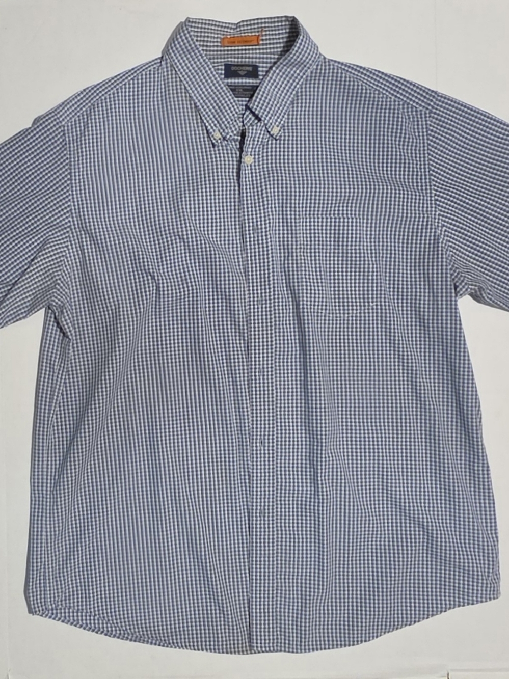 Men's Blue Docker's Gingham Button-Down Shirt